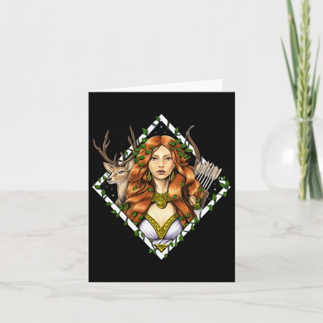Artemis Greek Goddess Of Hunting Ancient Greece My Card (Front)