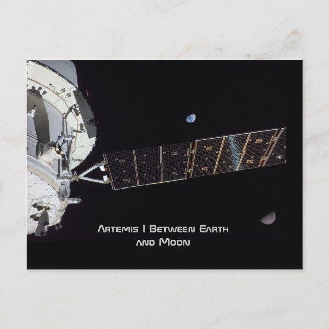  Artemis I Between Earth and Moon Postcard (Front)