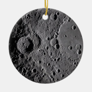 Artemis II Lunar Craters Ceramic Ornament