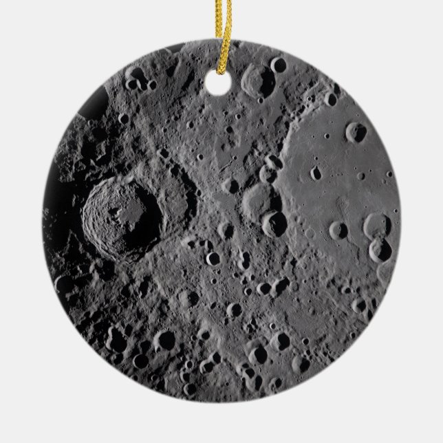 Artemis II Lunar Craters Ceramic Ornament (Front)