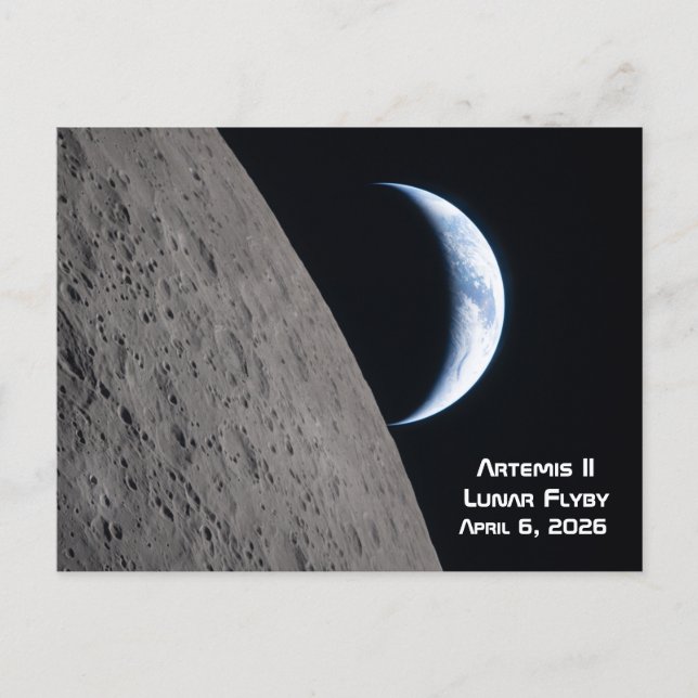 Artemis II Lunar Flyby Postcard (Front)
