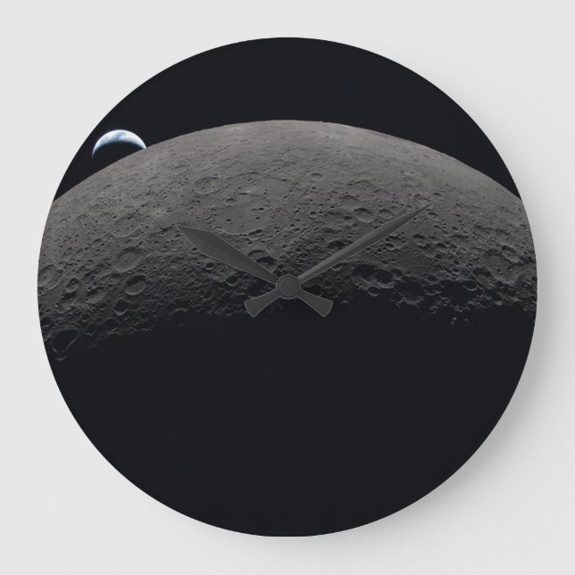 ARTEMIS II MOON FLY BY, WITH EARTHSET IMAGE EARTH LARGE CLOCK (Front)