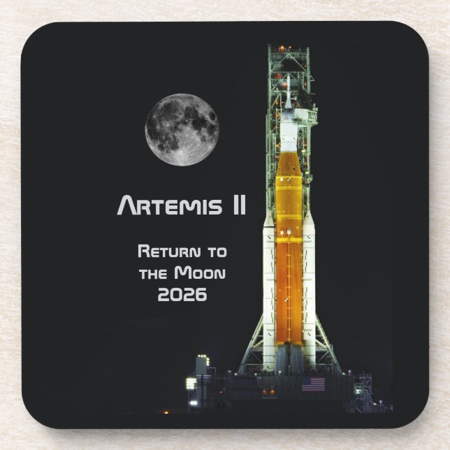 Artemis II Moon Mission Coaster (Front)
