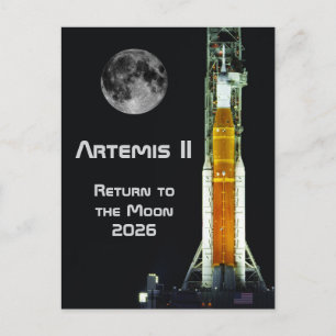 Artemis II Moon Mission Postcard