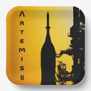 Artemis II to Launch Pad Paper Plate