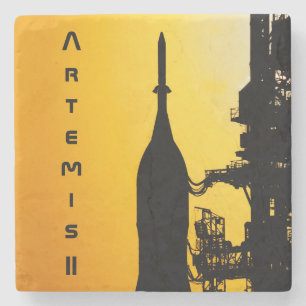 Artemis II to Launch Pad Stone Coaster