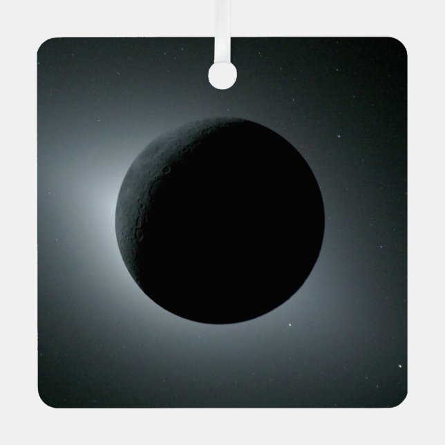 Artemis II Total Solar Eclipse Metal Tree Decoration (Front)