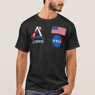 Artemis Mission 1 One Astronaut Patch Front and Ba T-Shirt
