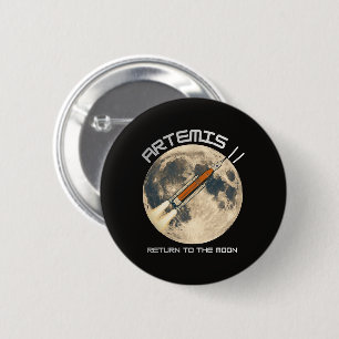 Artemis moon mission 6 cm round badge