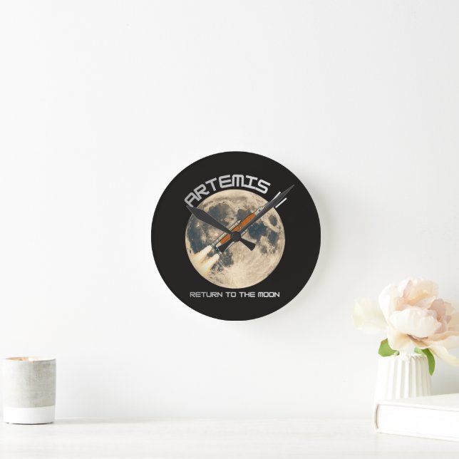Artemis moon mission round clock (Home)