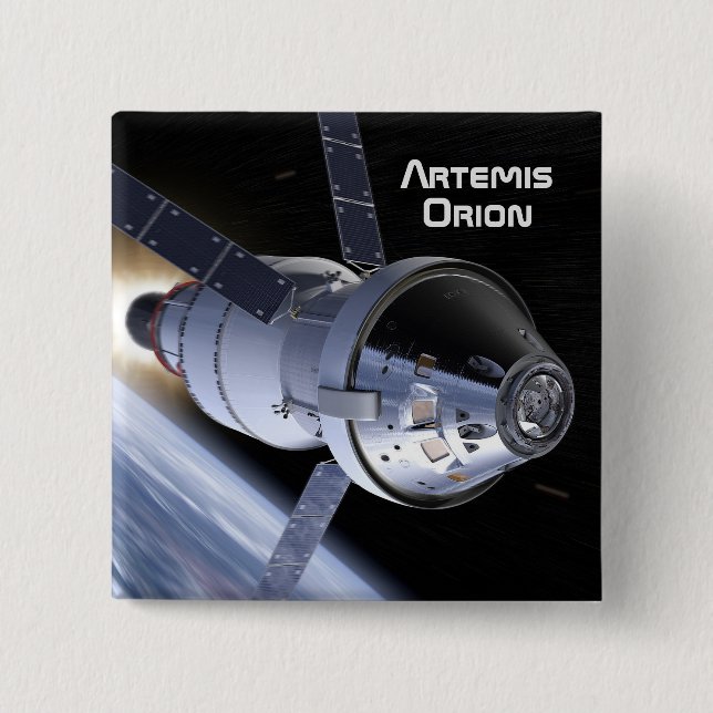 Artemis Orion SLS Moon Mission 15 Cm Square Badge (Front)