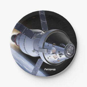 Artemis Orion SLS Moon Mission Paper Plate