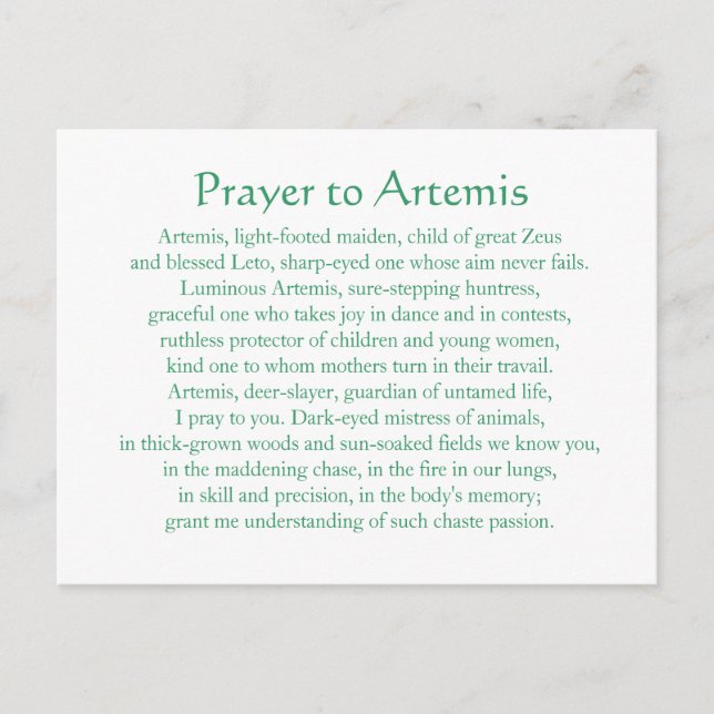 Artemis Postcard (Front)