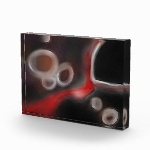 Arterial Motif: Abstract Black, White & Red Photo Block