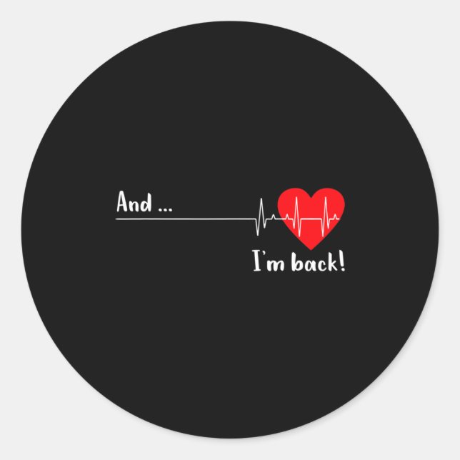 Artery Open, Heart Diseases Surgery Heartbeat  Classic Round Sticker (Front)