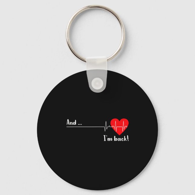 Artery Open, Heart Diseases Surgery Heartbeat  Key Ring (Front)