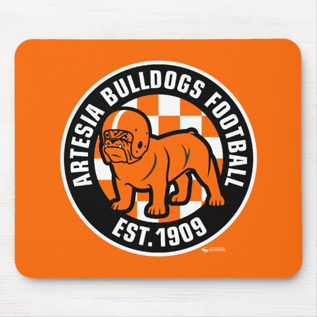 Artesia Bulldogs Football Est. 1909 Mousepad (Front)