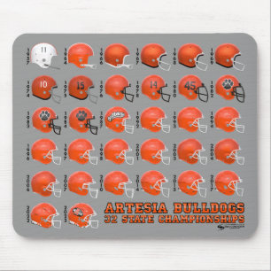 Artesia Bulldogs State Champs Helmet Mousepad
