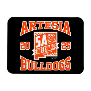 Artesia Bulldogs State Champs Logo Flexible Magnet
