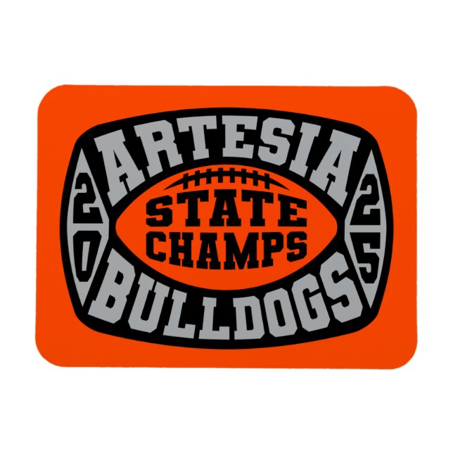 Artesia Bulldogs "State Champs"  Magnet (Horizontal)