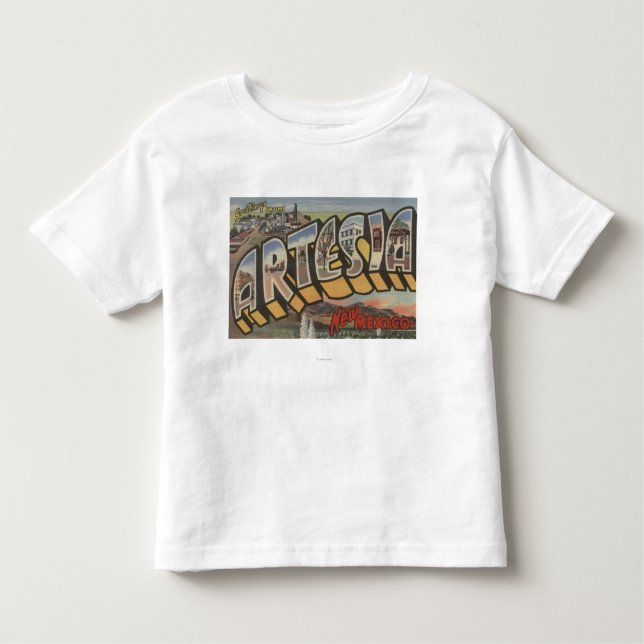 Artesia, New Mexico - Large Letter Scenes Toddler T-Shirt (Front)