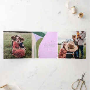 Artful Christmas Holiday Photo Greeting Card