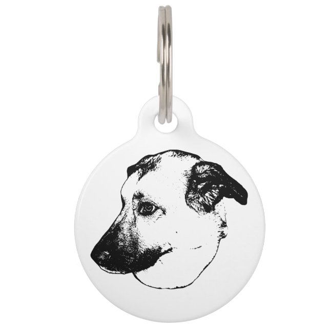 Artful Collar, Crisp Pet ID Tag (Front)