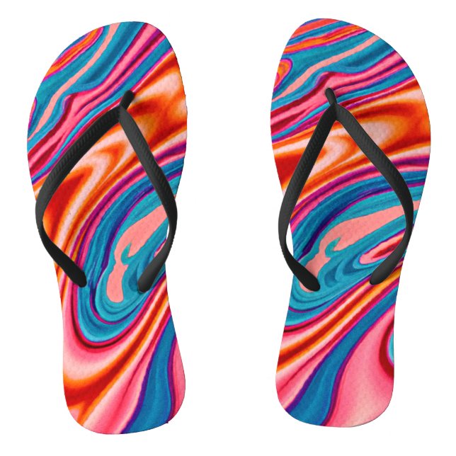 Artful Colour Scheme Thongs (Footbed)
