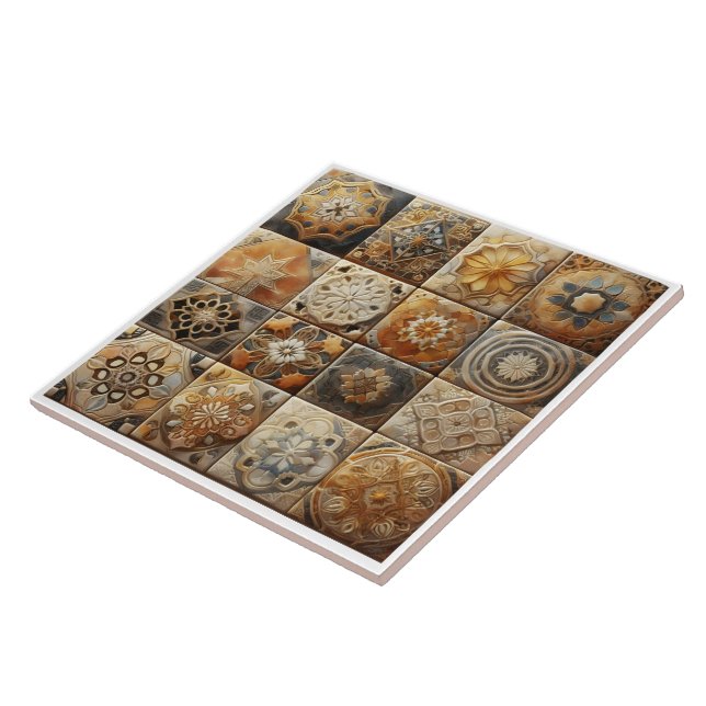 Artful Display of Decorative Tiles (Side)