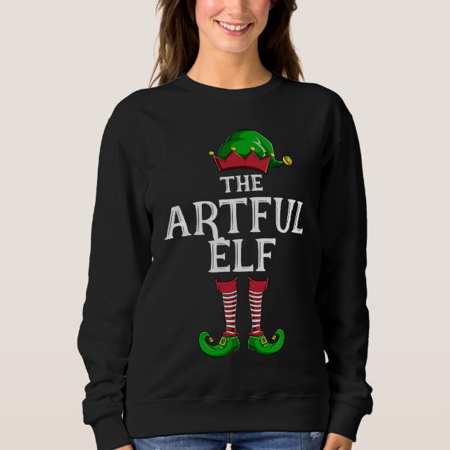 Artful Elf Family Matching Christmas Group   PJ Sweatshirt (Front)