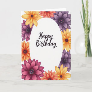 Artful Garland Birthday Card