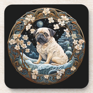 Artful Pug Coaster