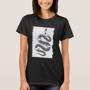 Artful Snake On Sheet For Nature Fans And Terraria T-Shirt
