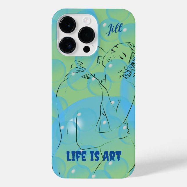 Artful Trendy Couple Happiness  iPhone Case (Back)