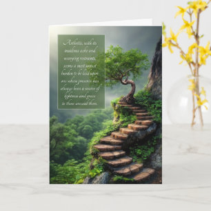 Arthiritis Cliff Stairs and Rain Forest Get Well Card