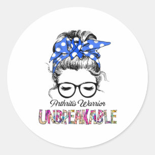 Arthritis Awareness Ribbon Support Gifts Classic Round Sticker