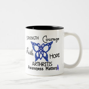 Arthritis Celtic Butterfly 3 Two-Tone Coffee Mug