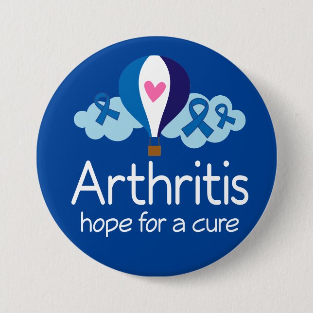 Arthritis Hope For A Cure Ribbon Awareness Button (Front)