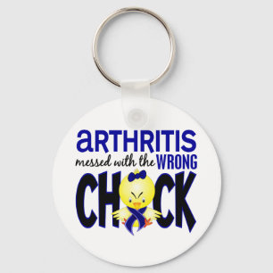 Arthritis Messed With The Wrong Chick Key Ring