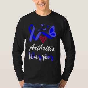 Arthritis Warrior Butterfly Blue Ribbon Support T-Shirt