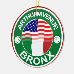 Arthur Ave Bronx Italian American Ceramic Ornament