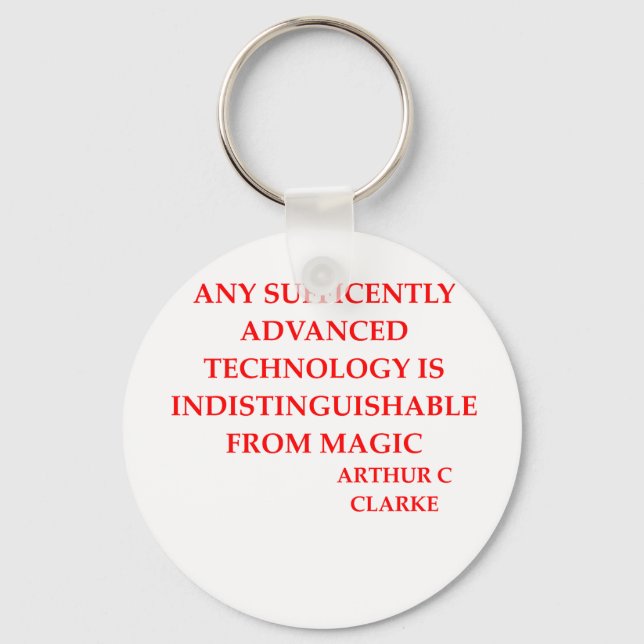 arthur c clarke quote key ring (Front)