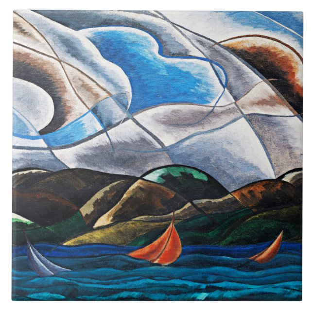 Arthur Dove, Clouds and Water Ceramic Tile (Front)
