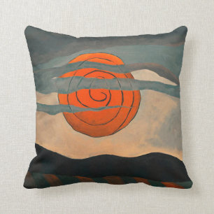 Arthur Dove painting, Red Sun, Cushion