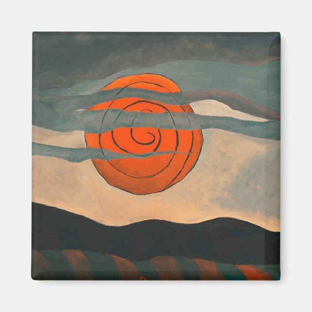 Arthur Dove painting, Red Sun, Magnet (Front)