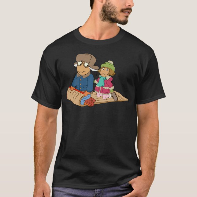 Arthur  Dw Go Sledding T-Shirt (Front)