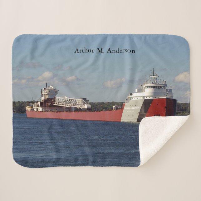 Arthur M. Anderson sherpa blanket (Front (Horizontal))