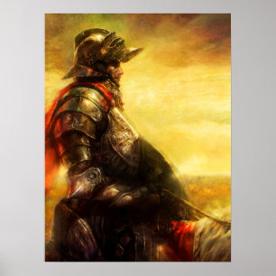 Arthur on his horse poster