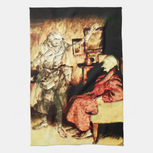 Arthur Rackham - A Christmas Carol - Scrooge Tea Towel