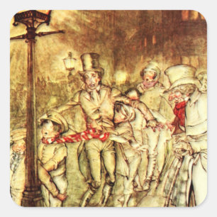 Arthur Rackham - A Christmas Carol - Street Square Sticker
